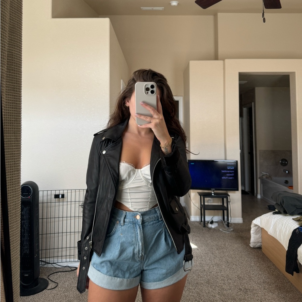 Free People 100% Genuine Leather Jacket XS